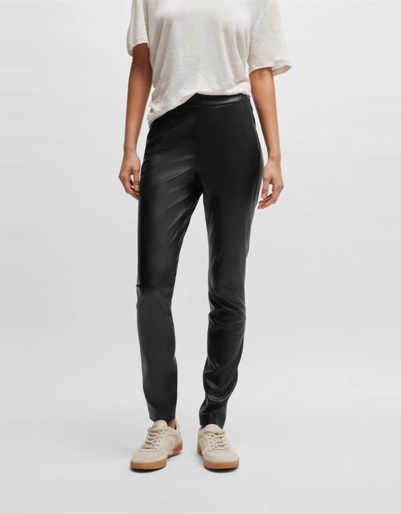 Taslimah Solid Patterned Slim Trousers