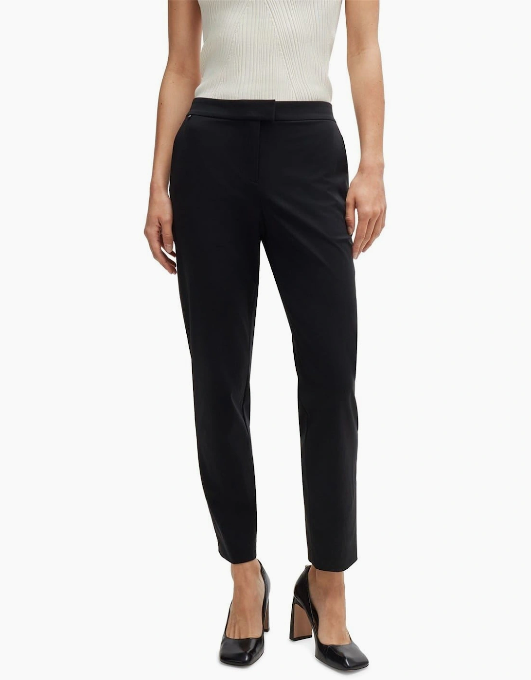 Tobaluka10 Solid Patterned Straight Chinos