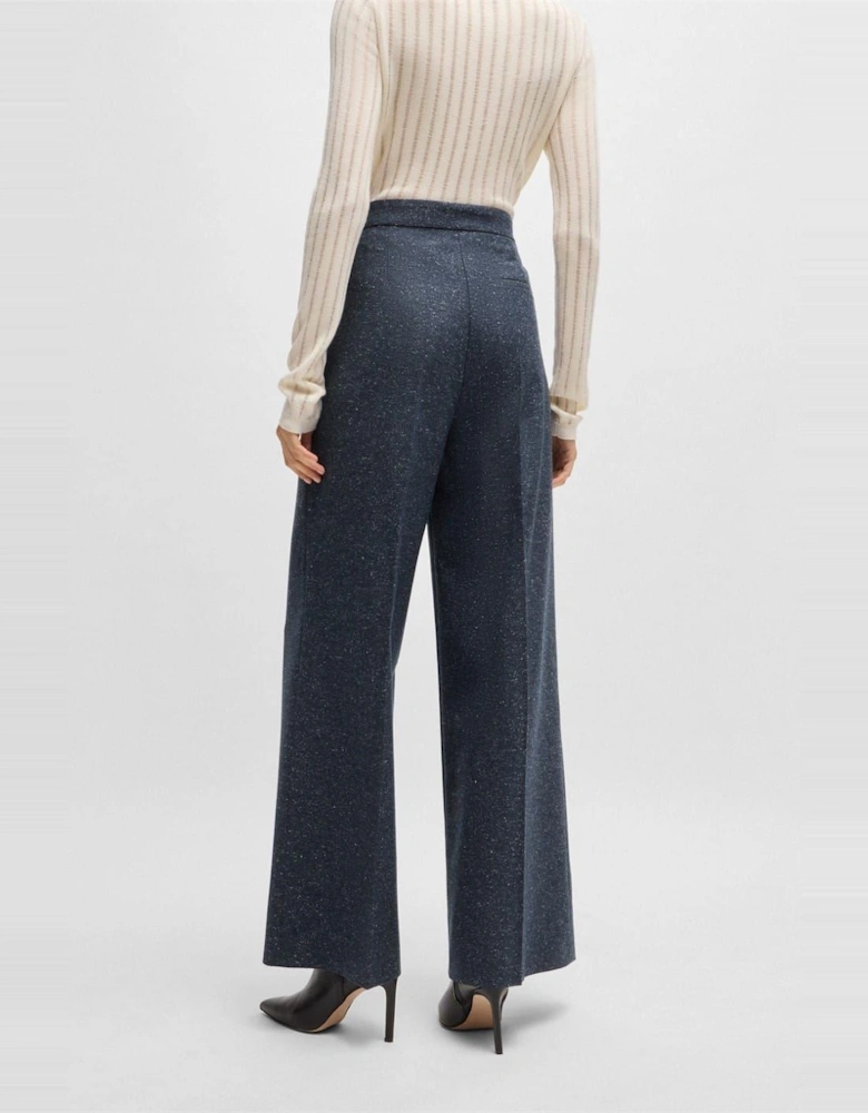 Tupita Heathered Patterned Wide Leg Trousers