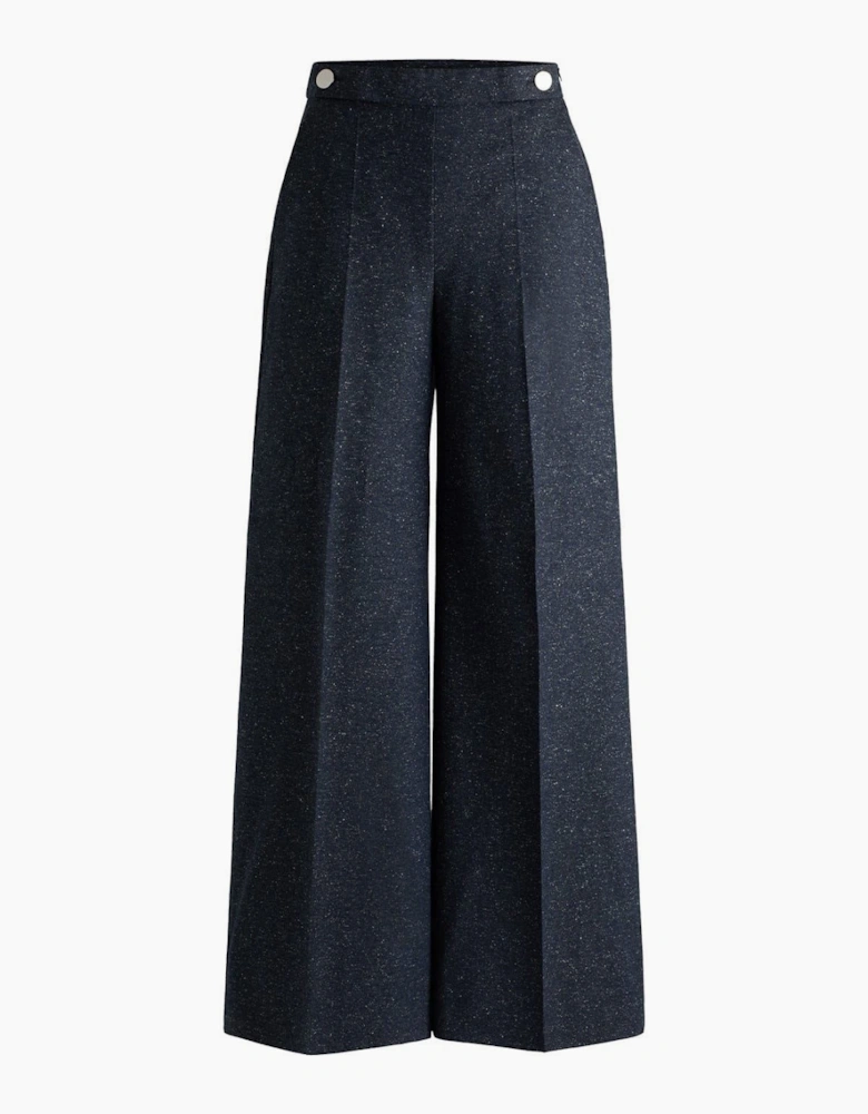 Tupita Heathered Patterned Wide Leg Trousers