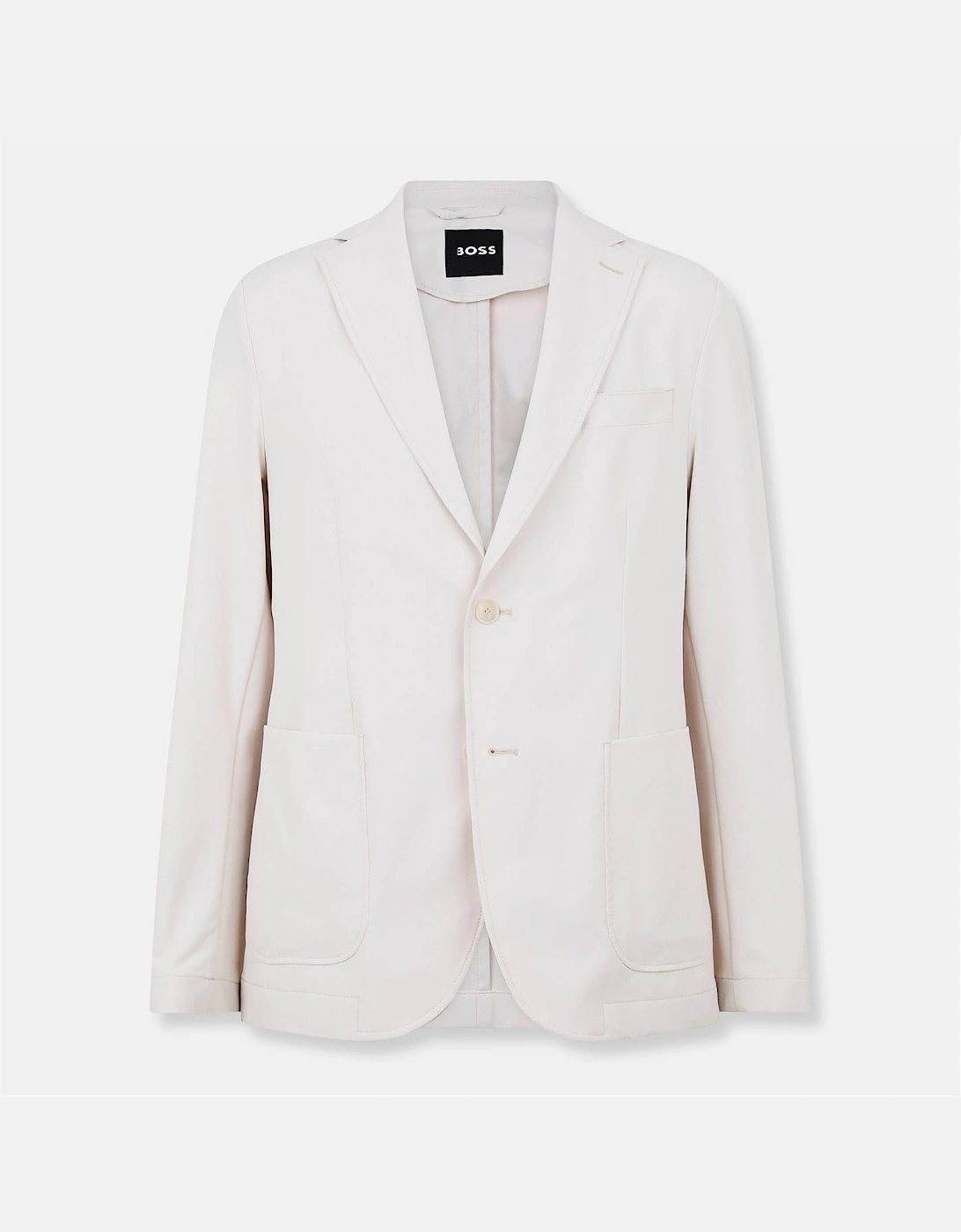 Solid Patterned Notch Collared Blazer