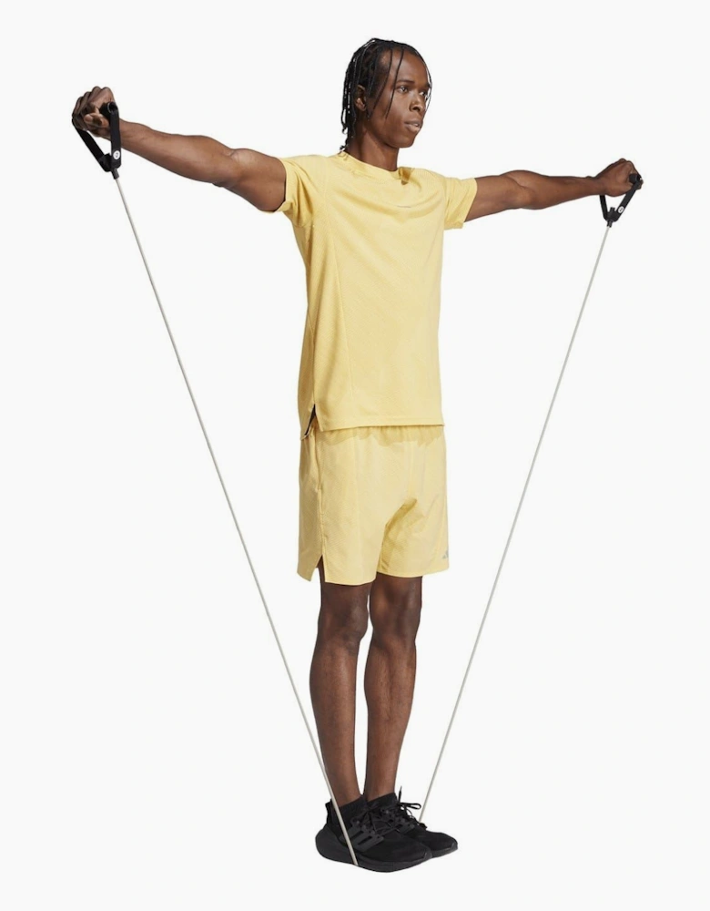 Crew Neck Ribbed Collar Short Sleeve Jersey T-Shirt