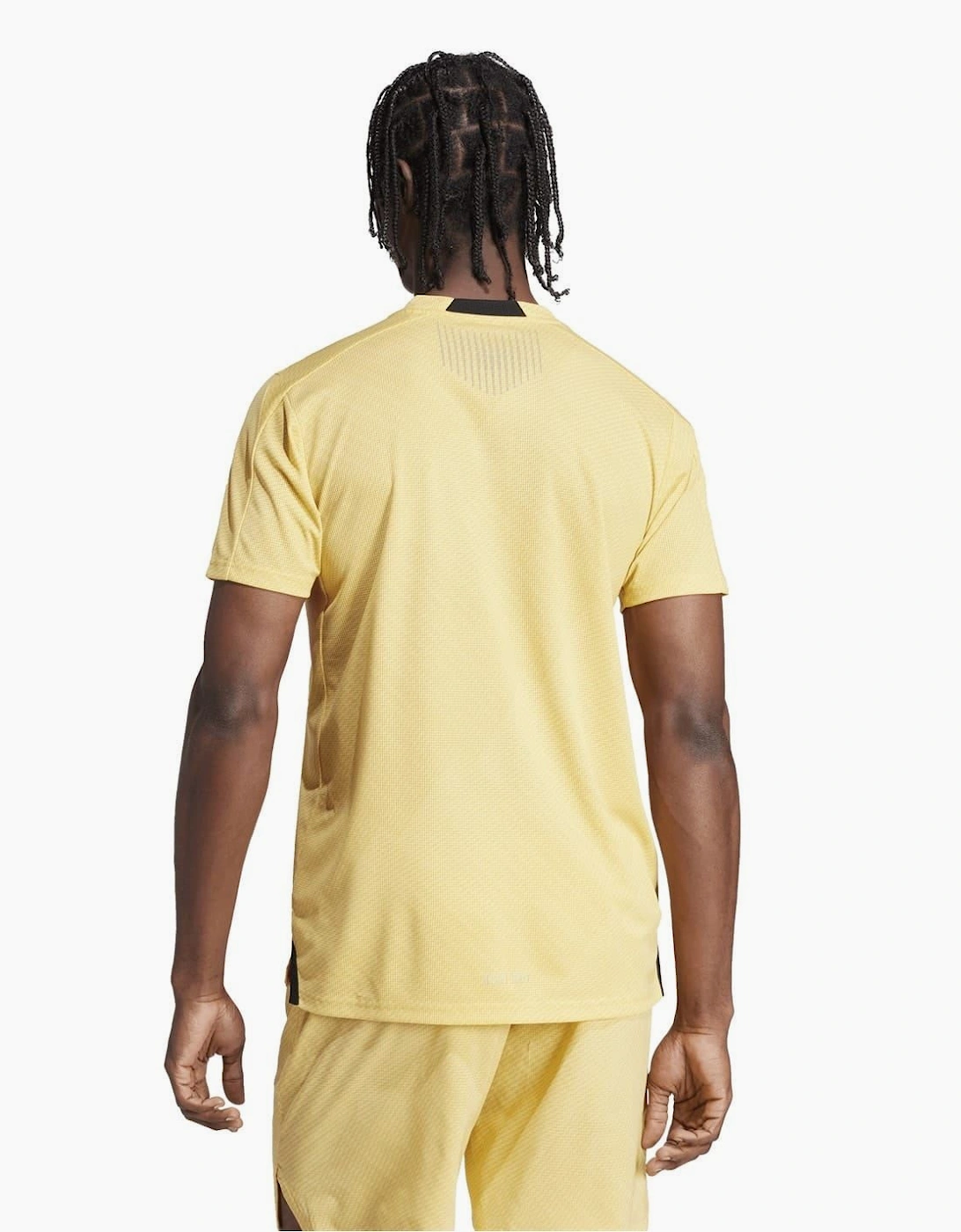 Crew Neck Ribbed Collar Short Sleeve Jersey T-Shirt