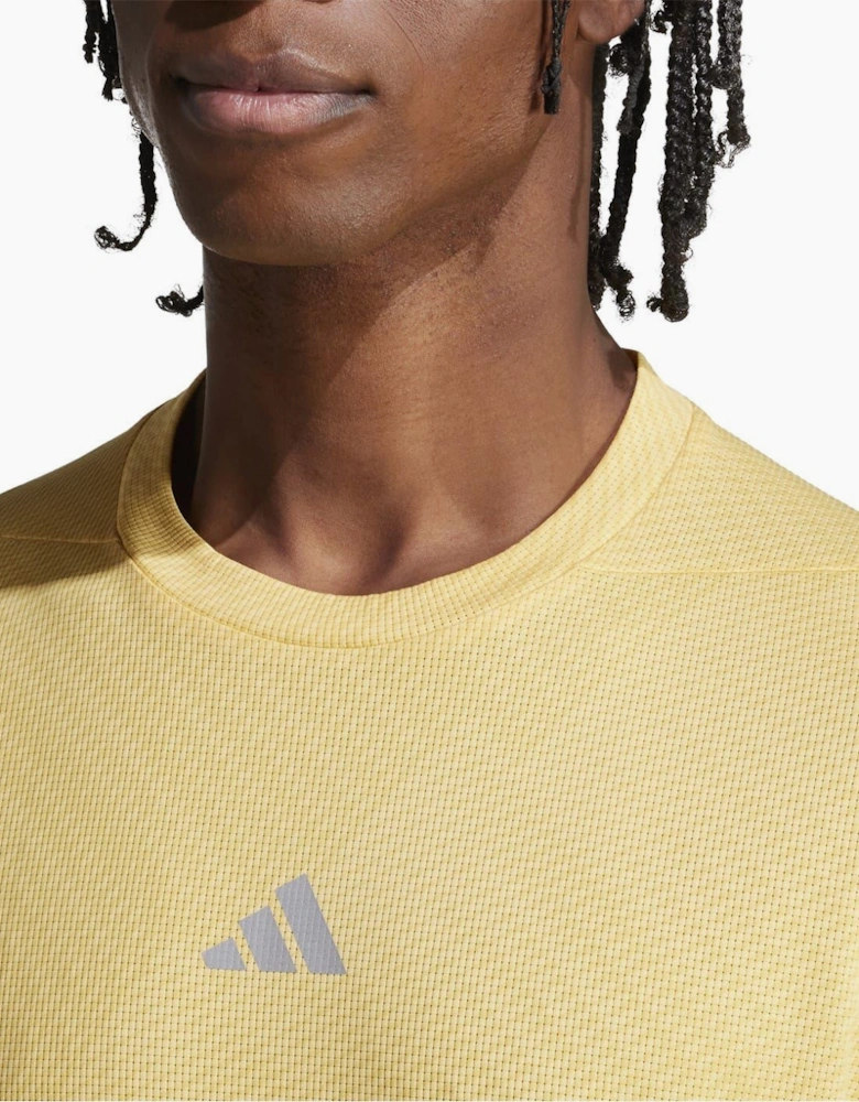 Crew Neck Ribbed Collar Short Sleeve Jersey T-Shirt