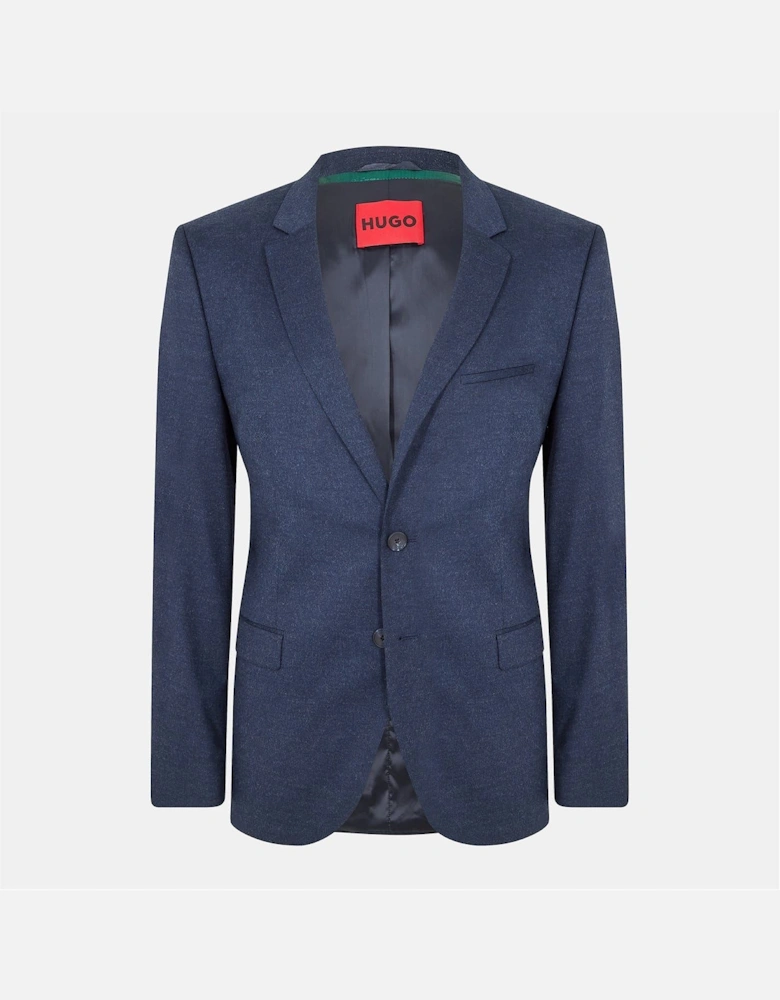 Solid Patterned Lapel Collared Flap Pocket Blazer