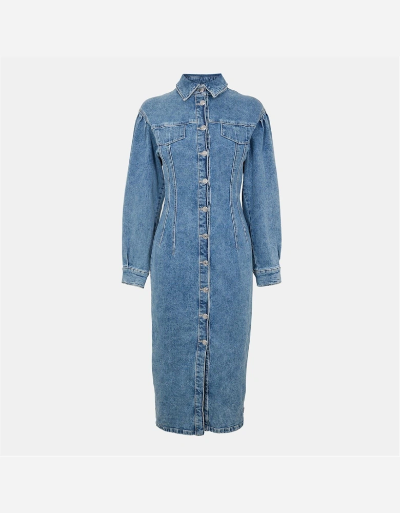 Gesina Long Sleeve Midi Shirt Dress