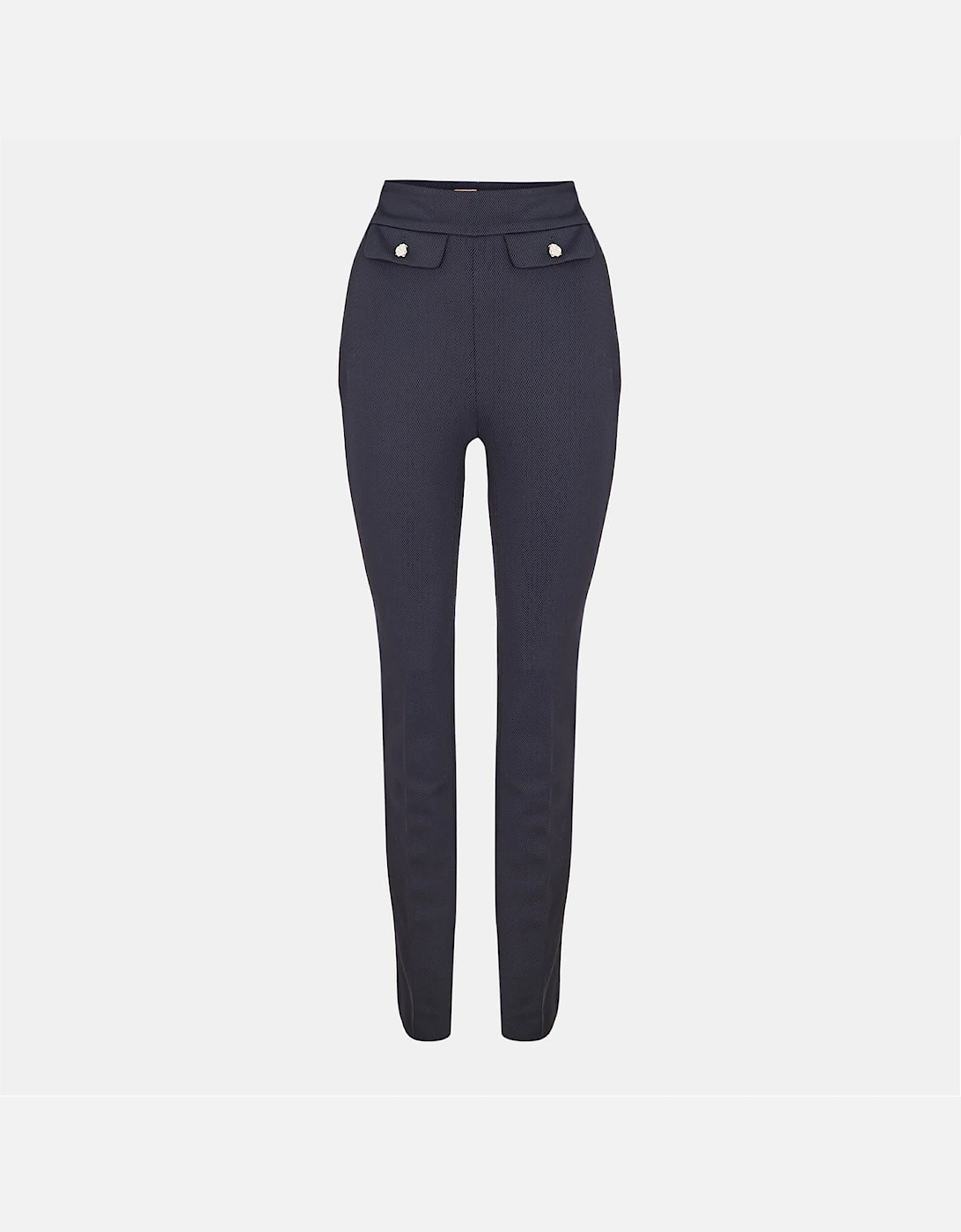 Tubeka Solid Patterned Slim Cigarette Trousers, 2 of 1