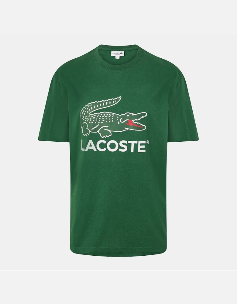 Crocodile Print Regular Fit Crew Neck T-Shirt