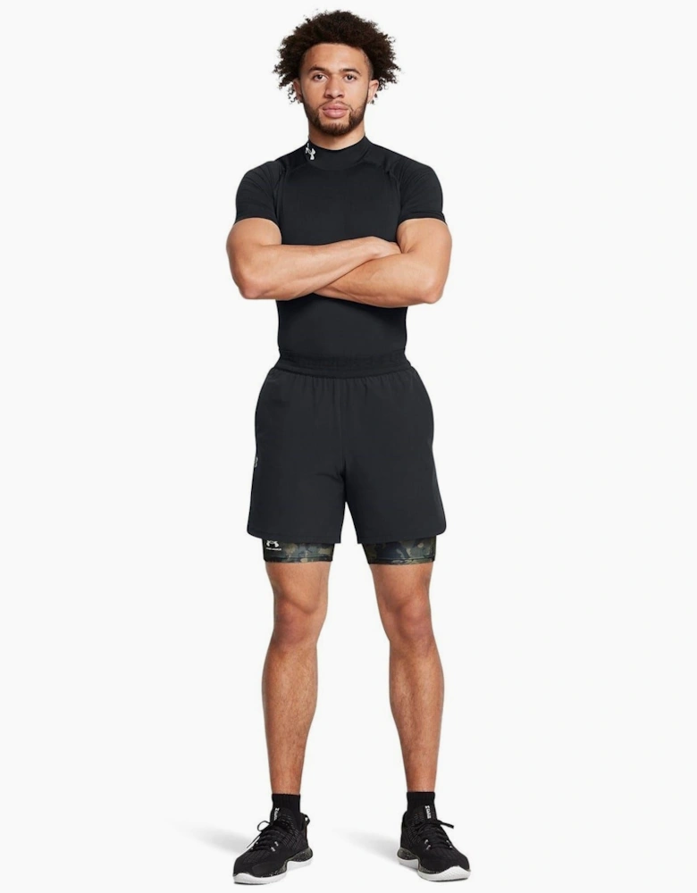 Mens Armour Ua Hg Prtd Comp Sts Gym Shorts