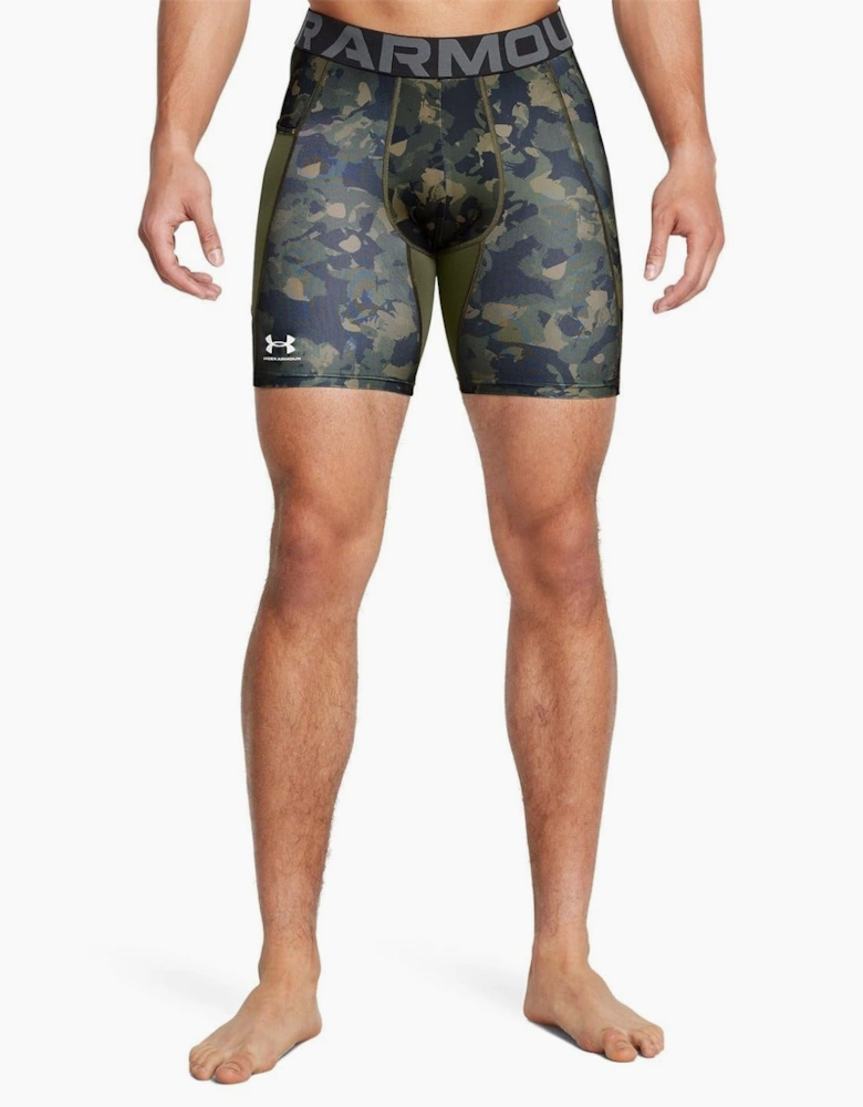 Mens Armour Ua Hg Prtd Comp Sts Gym Shorts