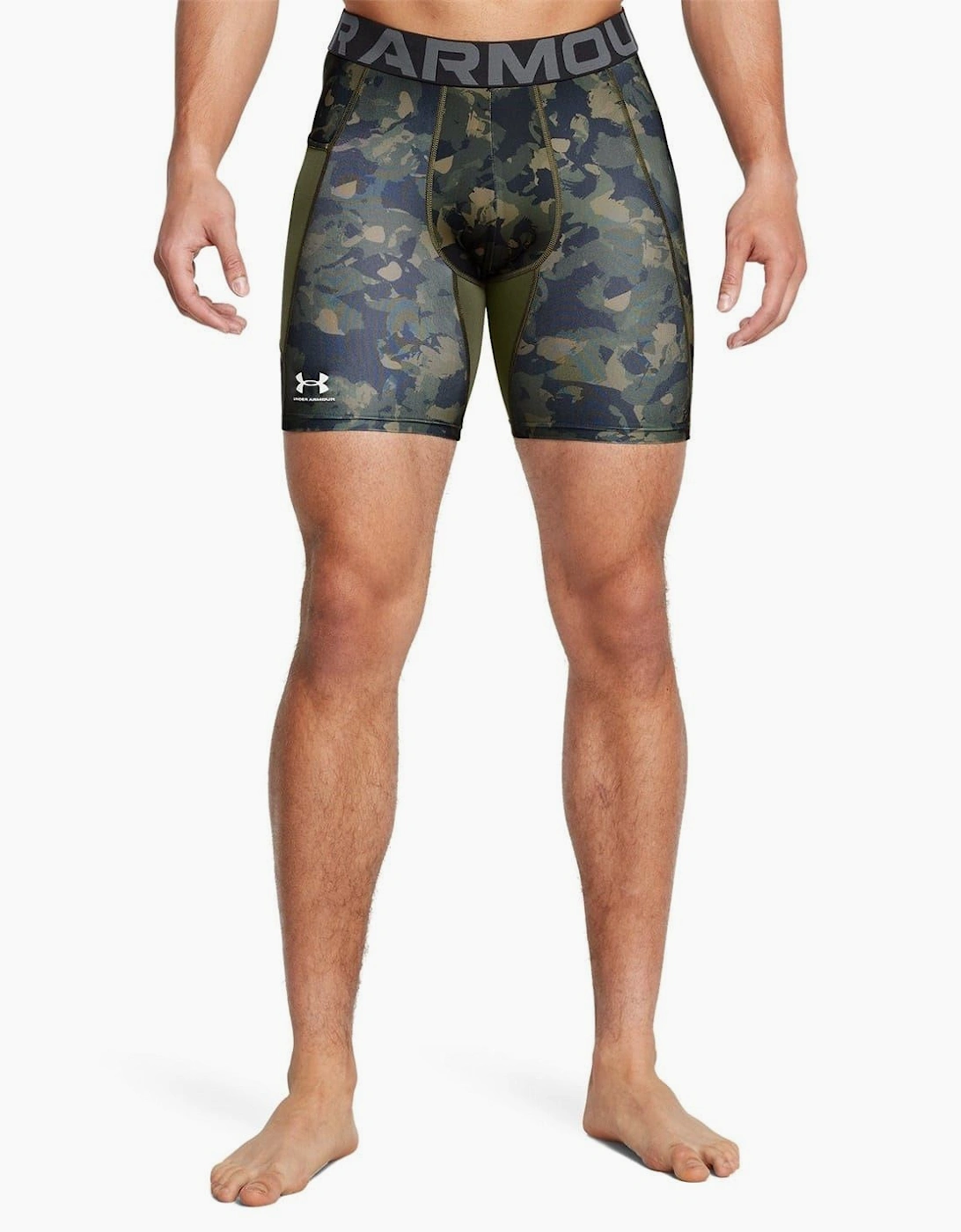 Mens Armour Ua Hg Prtd Comp Sts Gym Shorts