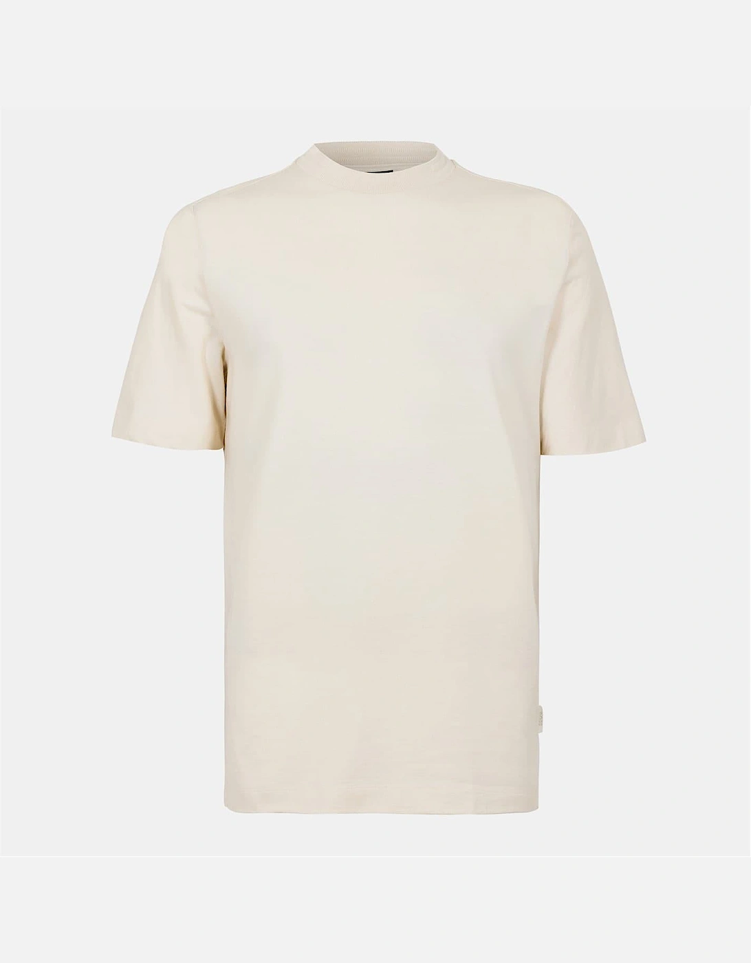 Mock Neck Ribbed Collar Short Sleeve T-Shirt, 2 of 1