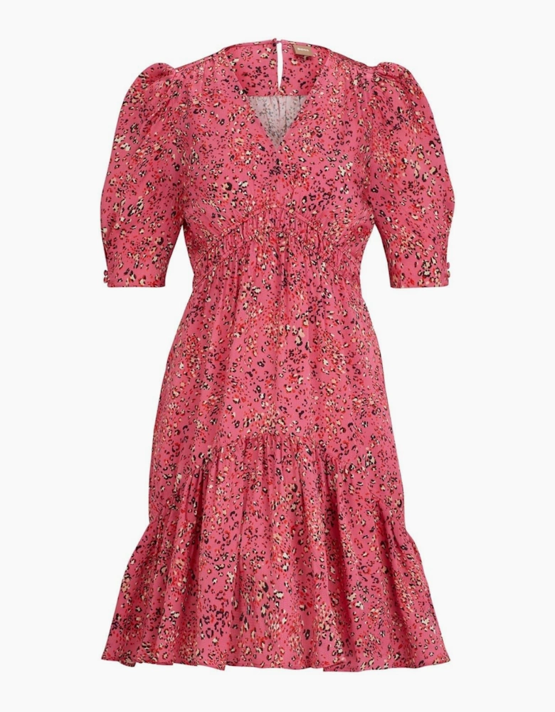 Dizziano V-Neck Short Sleeve Mini Dress