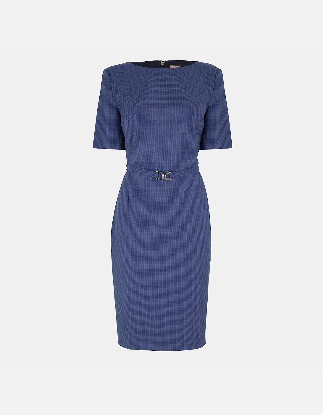 Danorla Boat Neck Short Sleeve Midi Dress