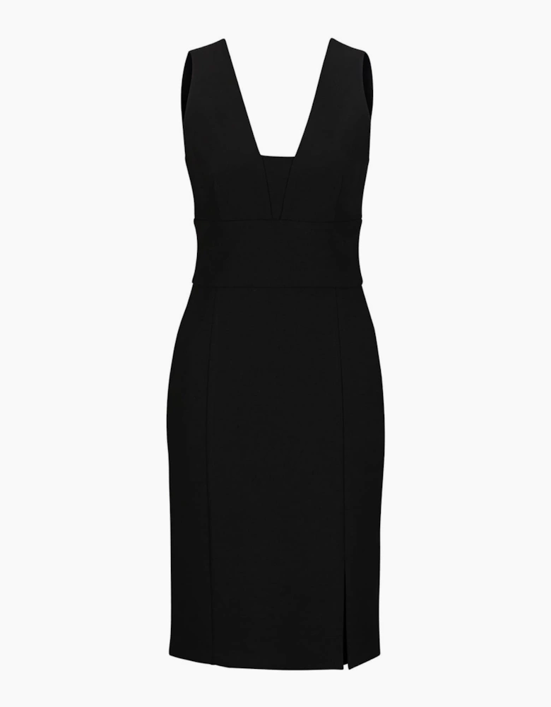 Datuxa V-Neck Sleeveless Knee Length Dress