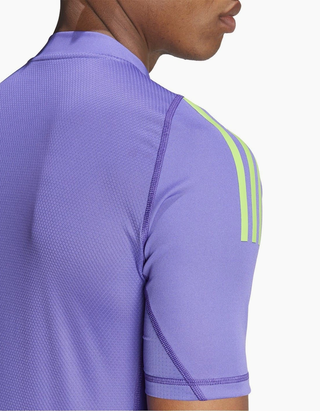 V-Neck Short Sleeve Slim Fit Jersey Top