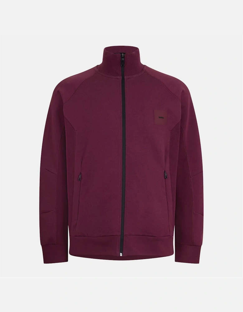 Zipped Pocket Funnel Neck Raglan Sleeve Sweatshirt