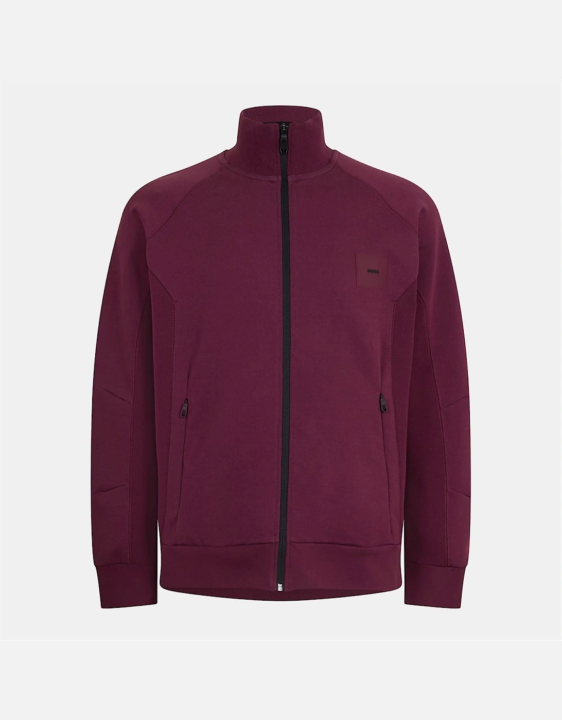 Zipped Pocket Funnel Neck Raglan Sleeve Sweatshirt