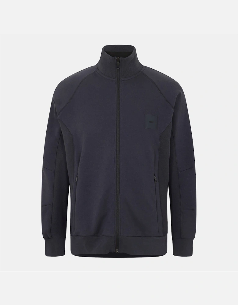 Zipped Pocket Funnel Neck Raglan Sleeve Sweatshirt