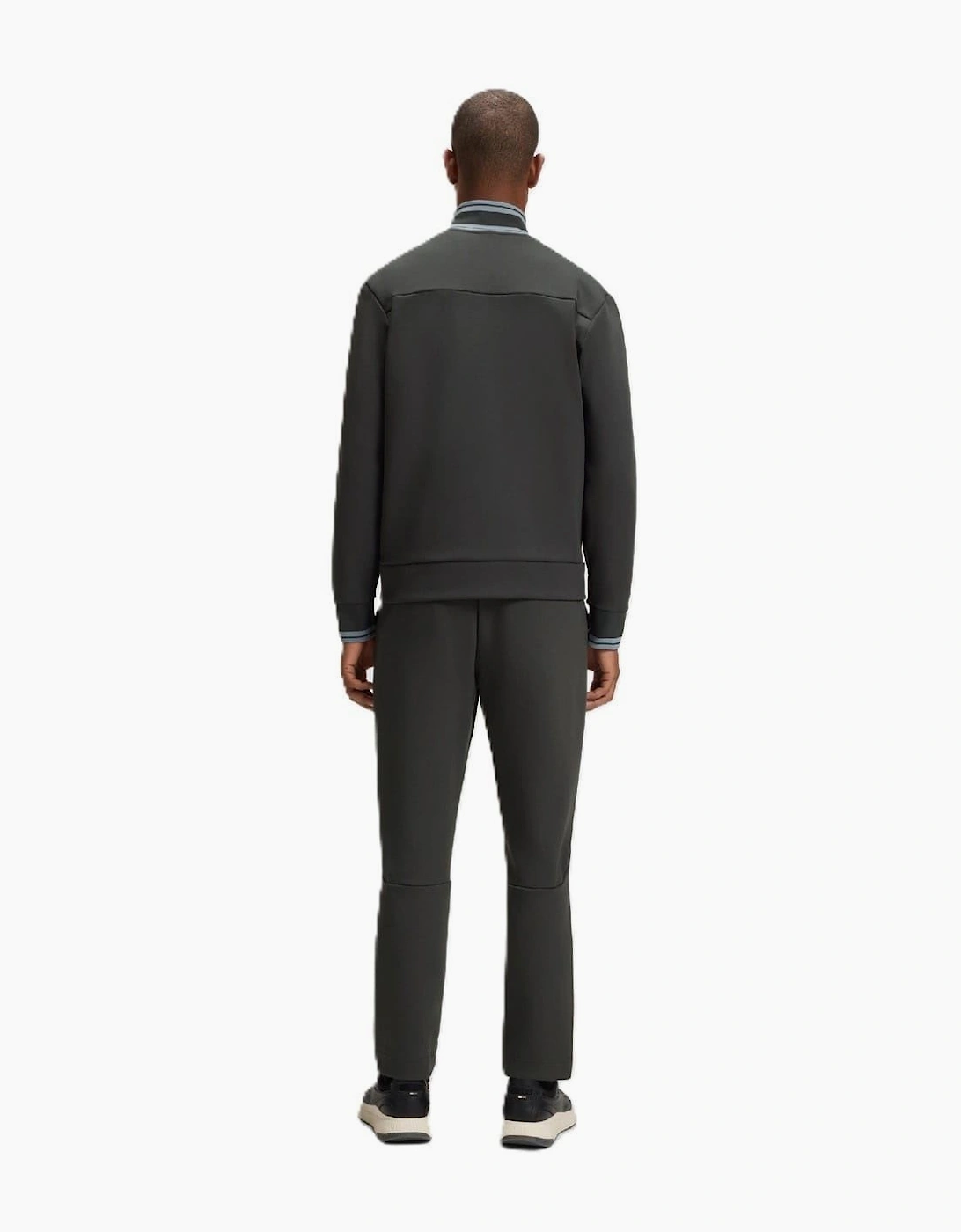 Zipped Pocket Ribbed Cuff Full Zipper Track Jacket