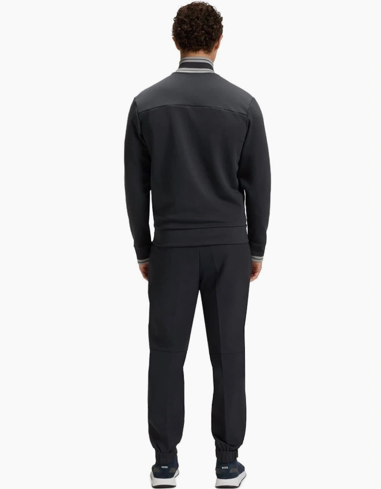 Zipped Pocket Ribbed Cuff Full Zipper Track Jacket