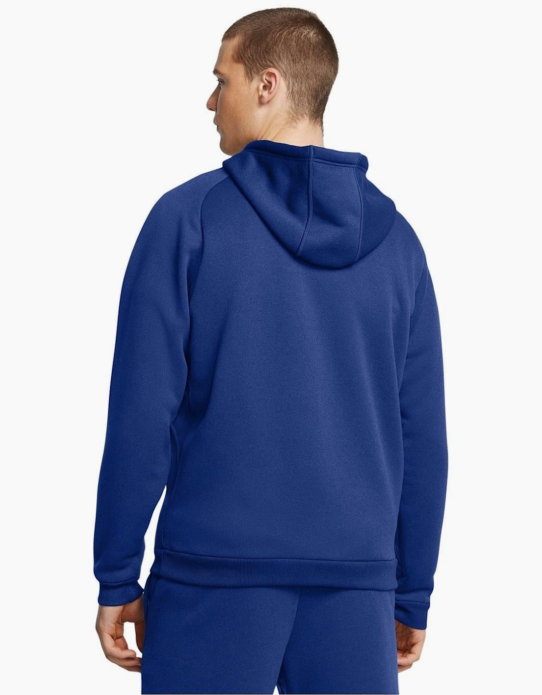 Fleece Solid Patterned Hooded Full Zipper Ribbed Cuff Jacket