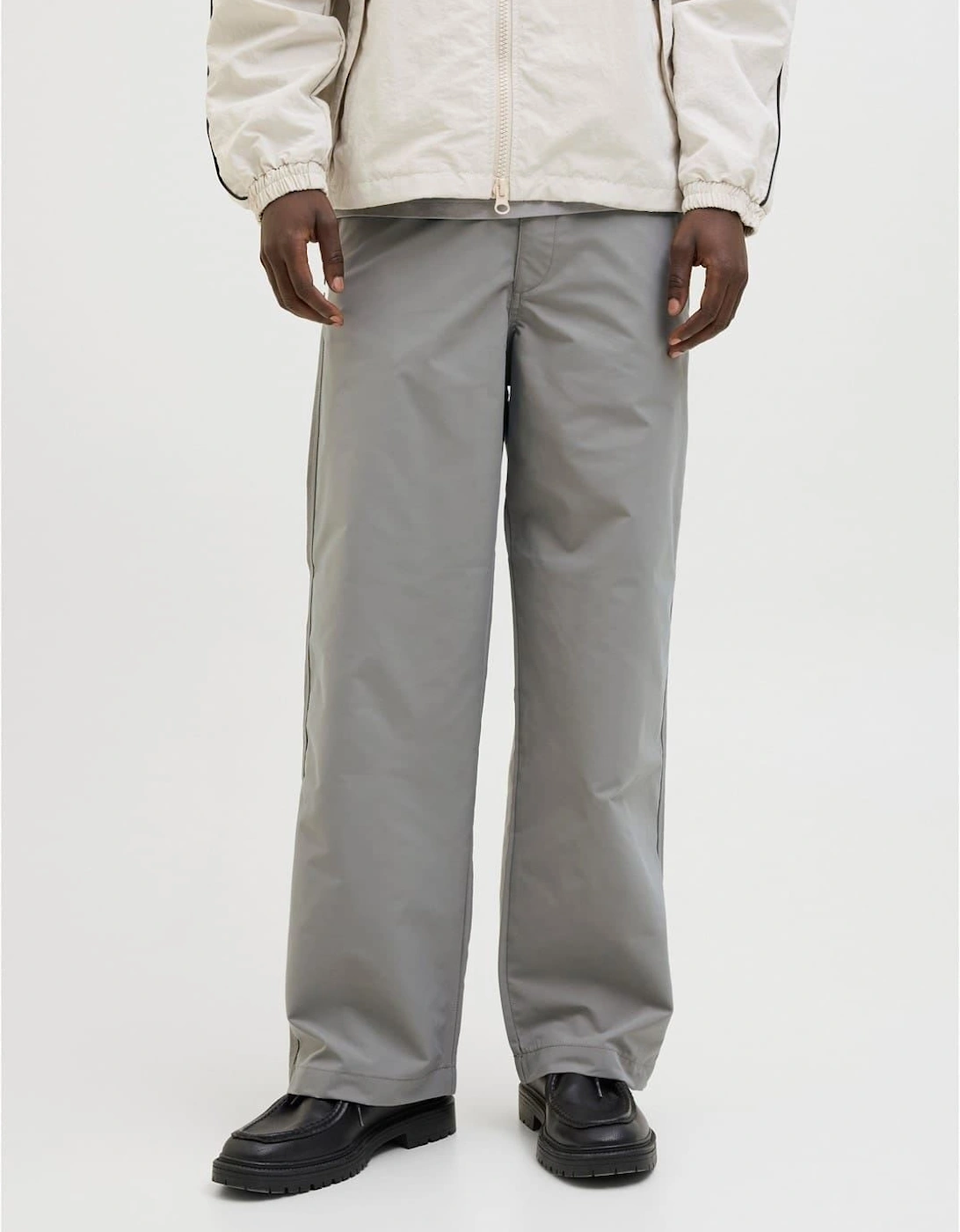 Owen Solid Patterned Wide Leg Chinos