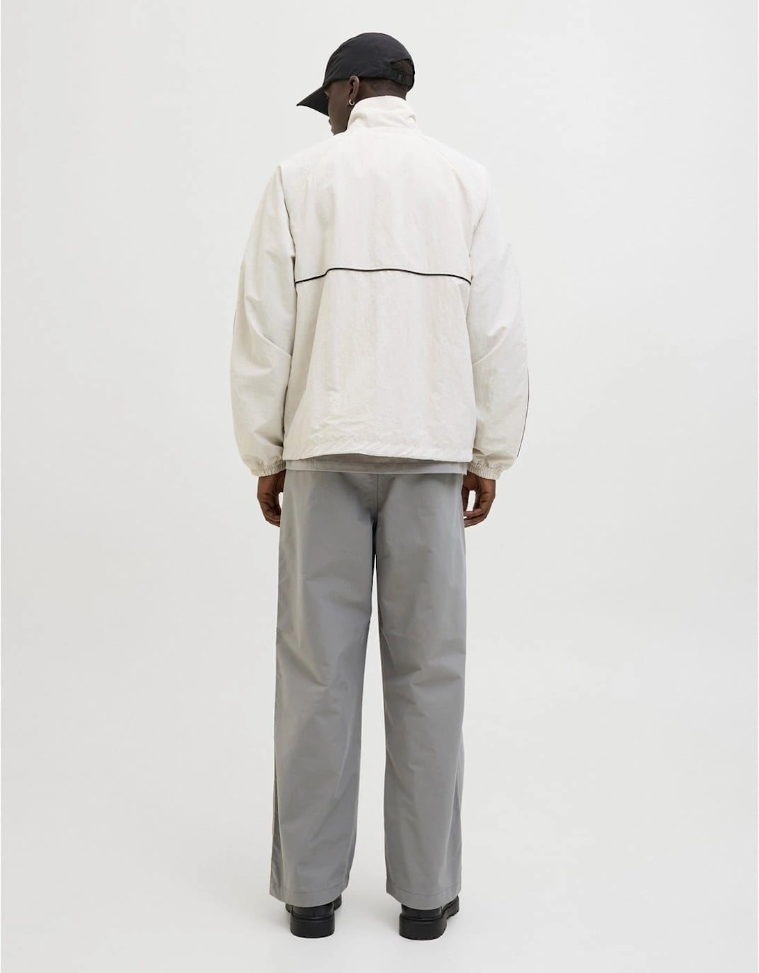 Owen Solid Patterned Wide Leg Chinos