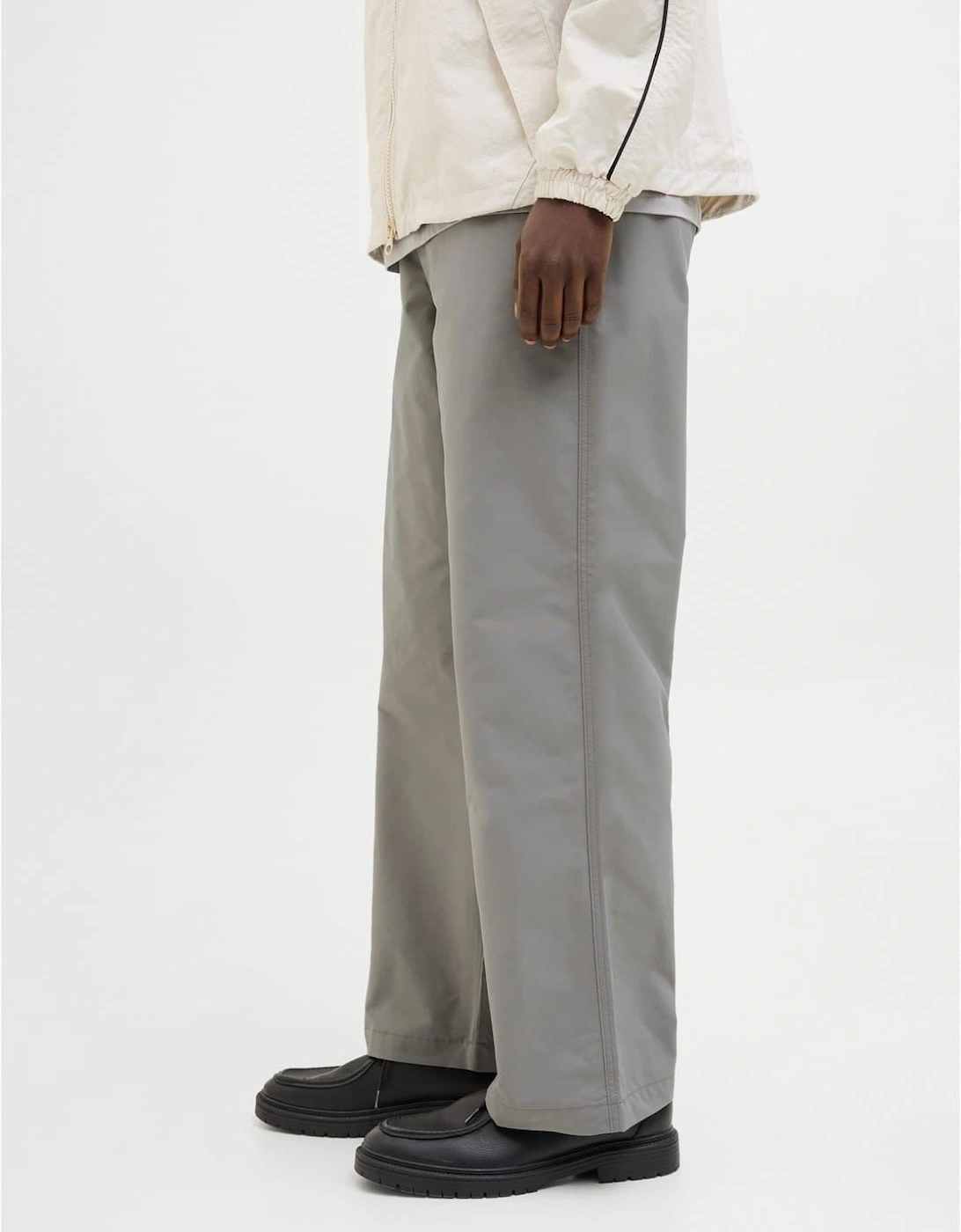 Owen Solid Patterned Wide Leg Chinos