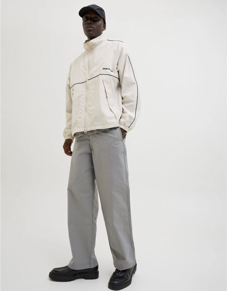 Owen Solid Patterned Wide Leg Chinos
