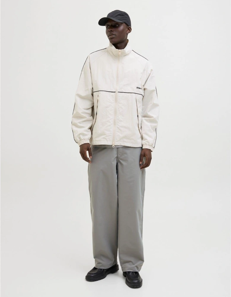 Owen Solid Patterned Wide Leg Chinos