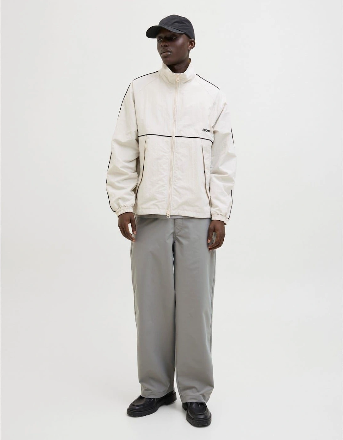 Owen Solid Patterned Wide Leg Chinos