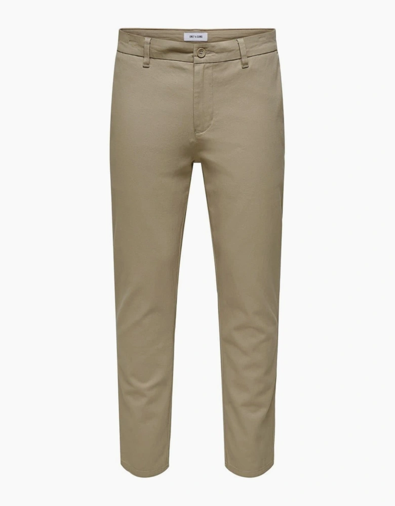 Solid Patterned Straight Chinos