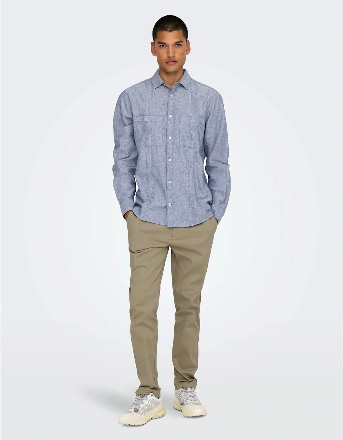 Solid Patterned Straight Chinos, 7 of 6