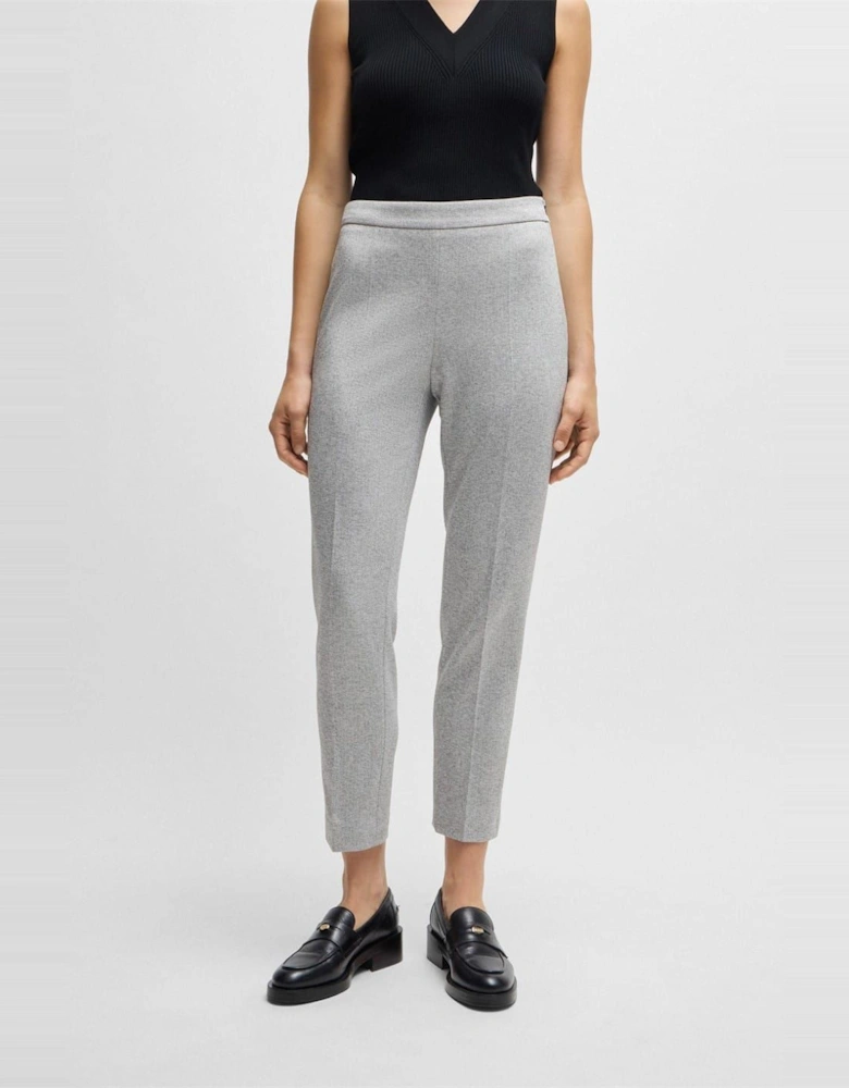 Tilunara Solid Patterned Slim Chinos