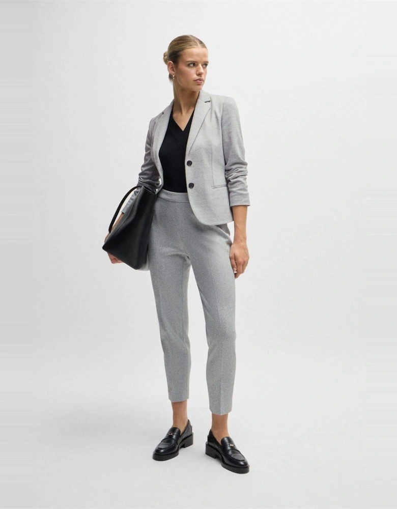 Tilunara Solid Patterned Slim Chinos