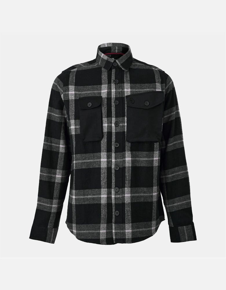 Johnny Mase 2 Plaid Snap Button Overshirt with Chest Pocket
