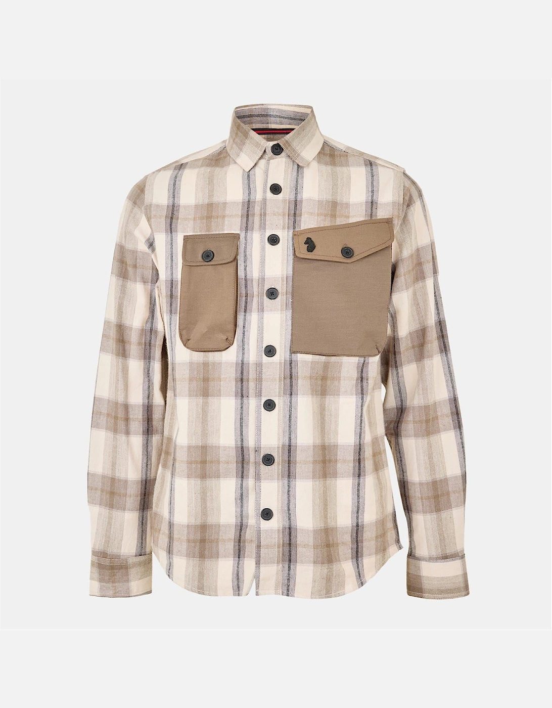Johnny Mase 2 Plaid Snap Button Overshirt with Chest Pocket