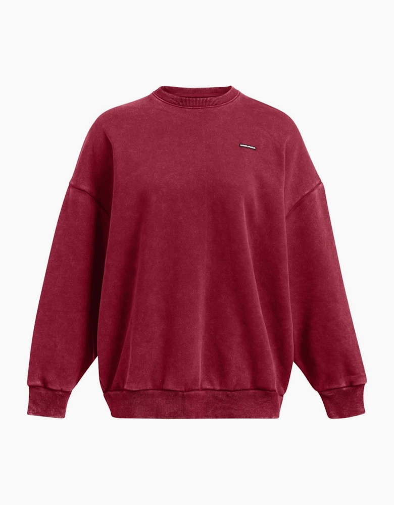 Icon Crew Neck Ribbed Collar Long Sleeve Sweatshirt