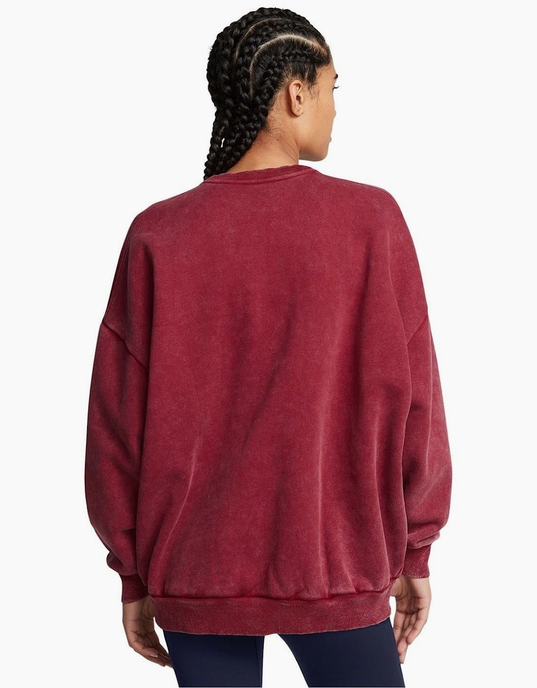 Icon Crew Neck Ribbed Collar Long Sleeve Sweatshirt