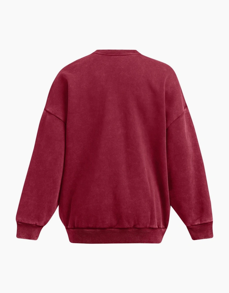 Icon Crew Neck Ribbed Collar Long Sleeve Sweatshirt
