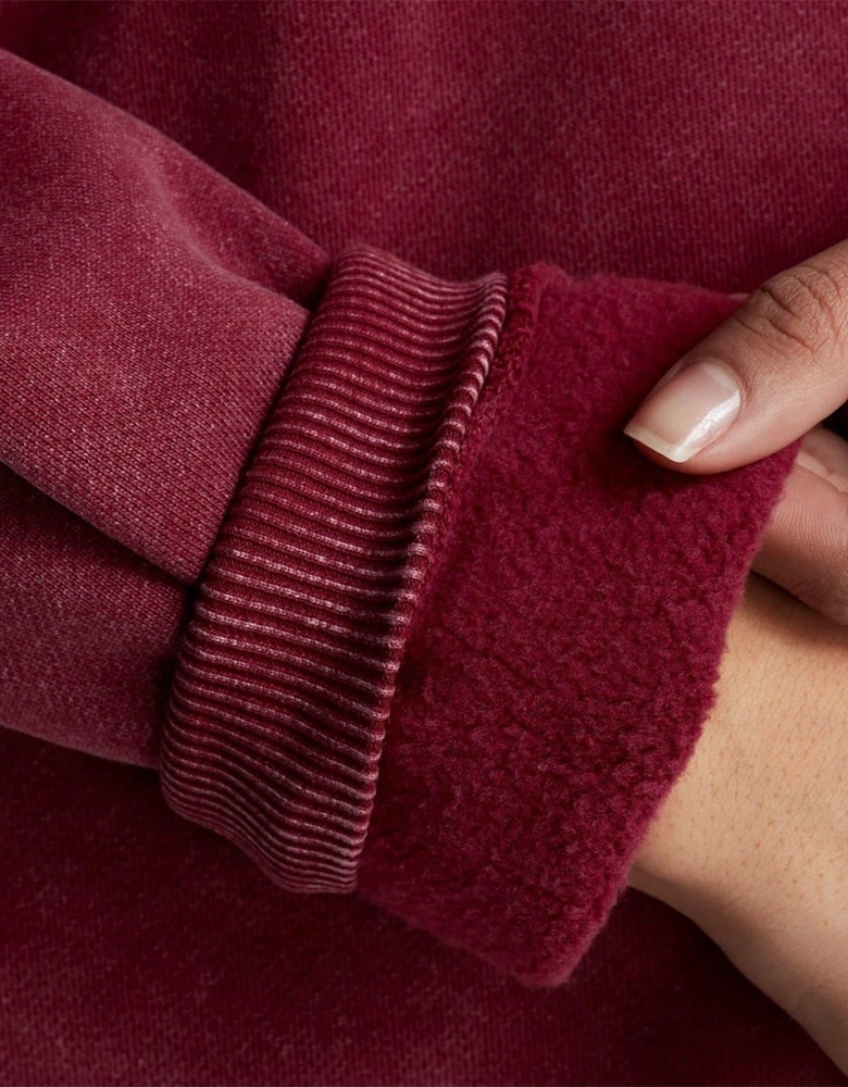 Icon Crew Neck Ribbed Collar Long Sleeve Sweatshirt