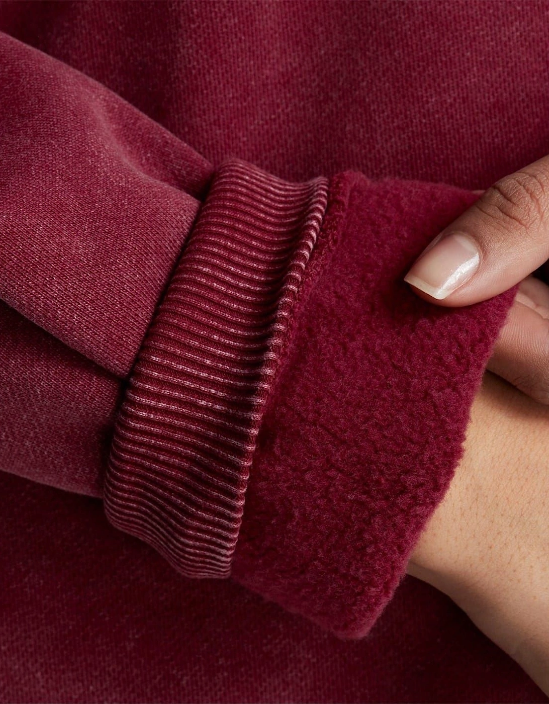 Icon Crew Neck Ribbed Collar Long Sleeve Sweatshirt