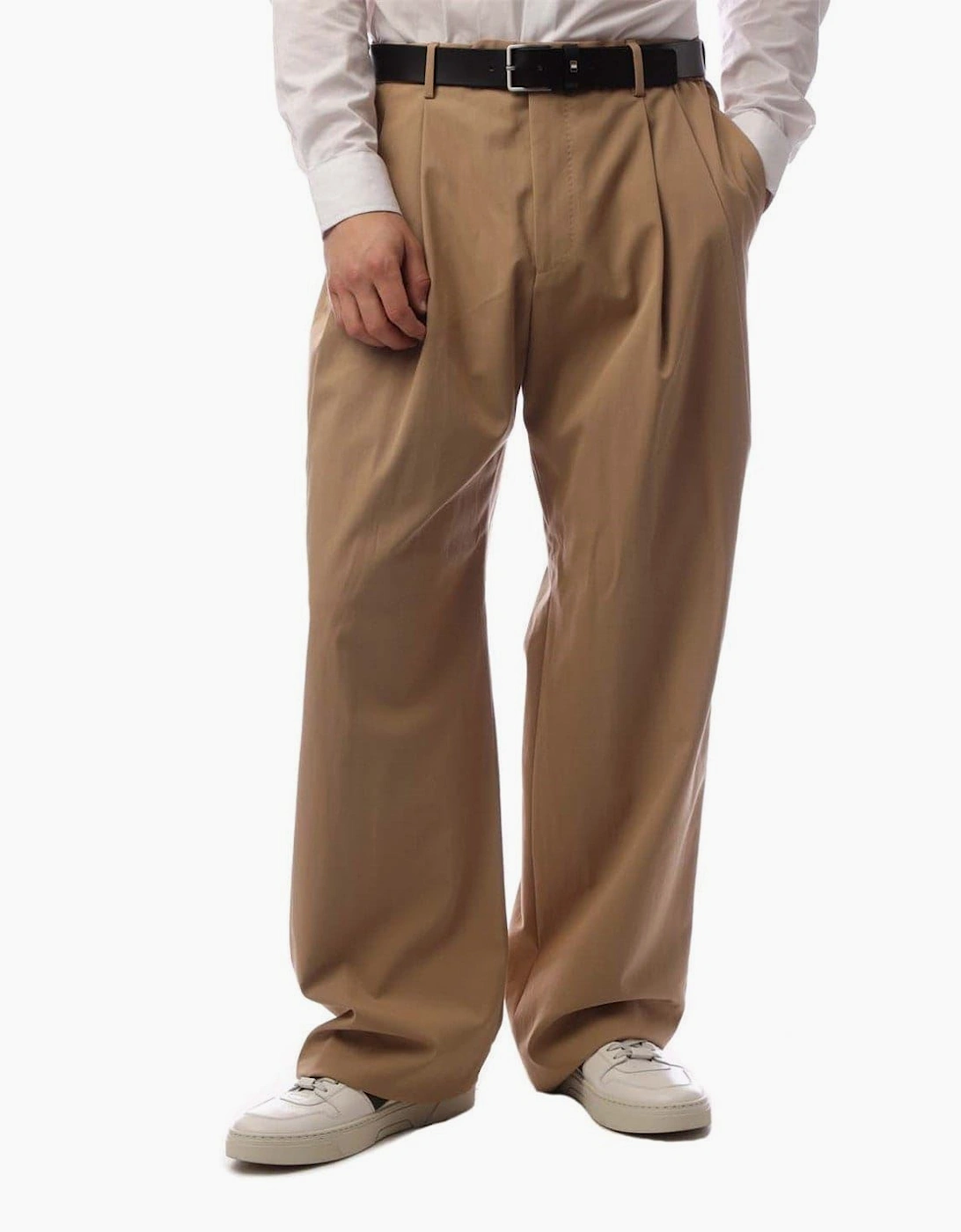 Karliea Solid Patterned Wide Leg Trousers