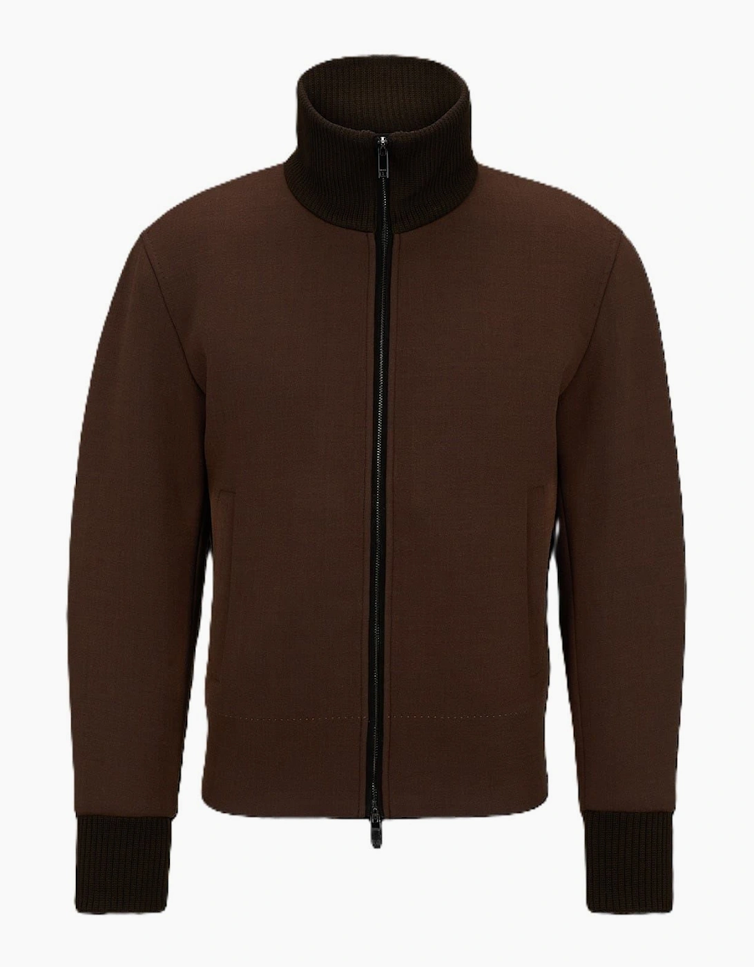 Calim Solid Patterned Bomber Jacket with Ribbed Cuff