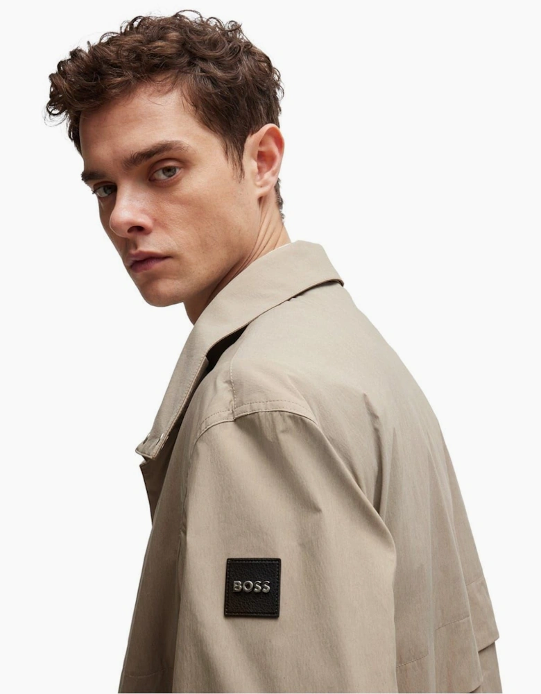 Cataldo Hooded Solid Patterned Coat