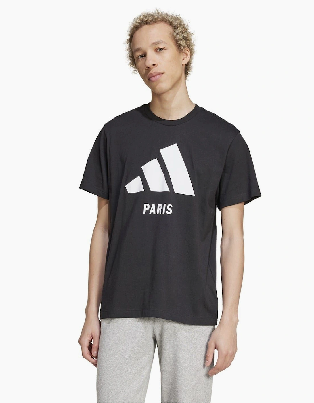 Paris Bold Logo Crew Neck Short Sleeve Jersey T-Shirt