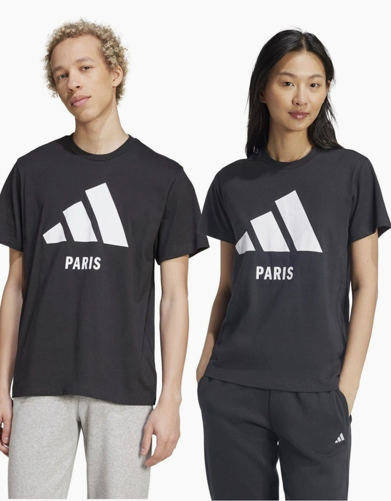 Paris Bold Logo Crew Neck Short Sleeve Jersey T-Shirt