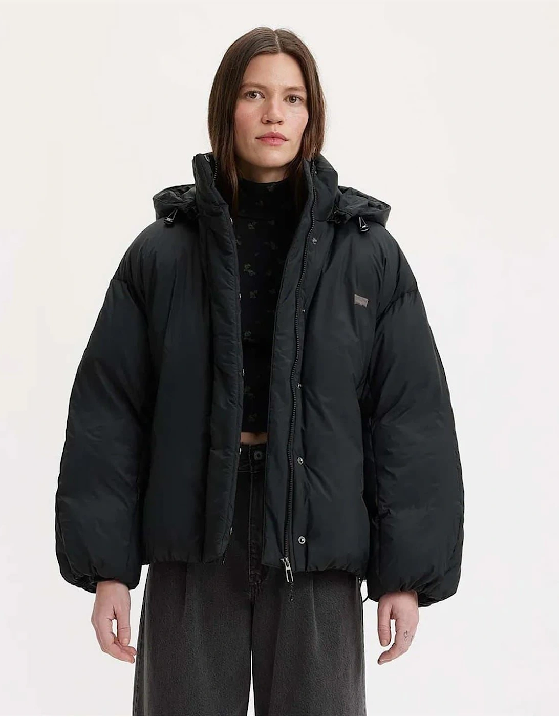 Solid Patterned Hooded Puffer Jacket, 4 of 3