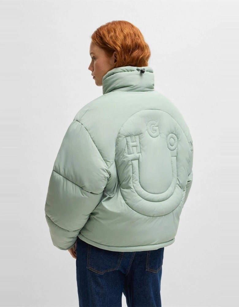 Fortuna Solid Patterned Puffer Jacket